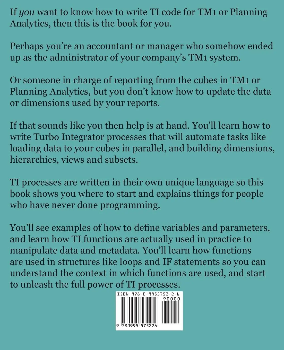 Rückseite: 9780995575226 | DIY TI Do It Yourself TI Processes for IBM TM1 and PA | Cregan | Buch