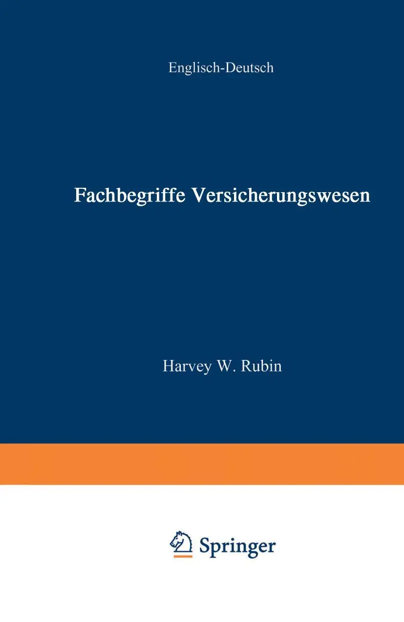 Cover: 9783322895226 | Fachbegriffe Versicherungswesen / Dictionary of Insurance Terms | Buch