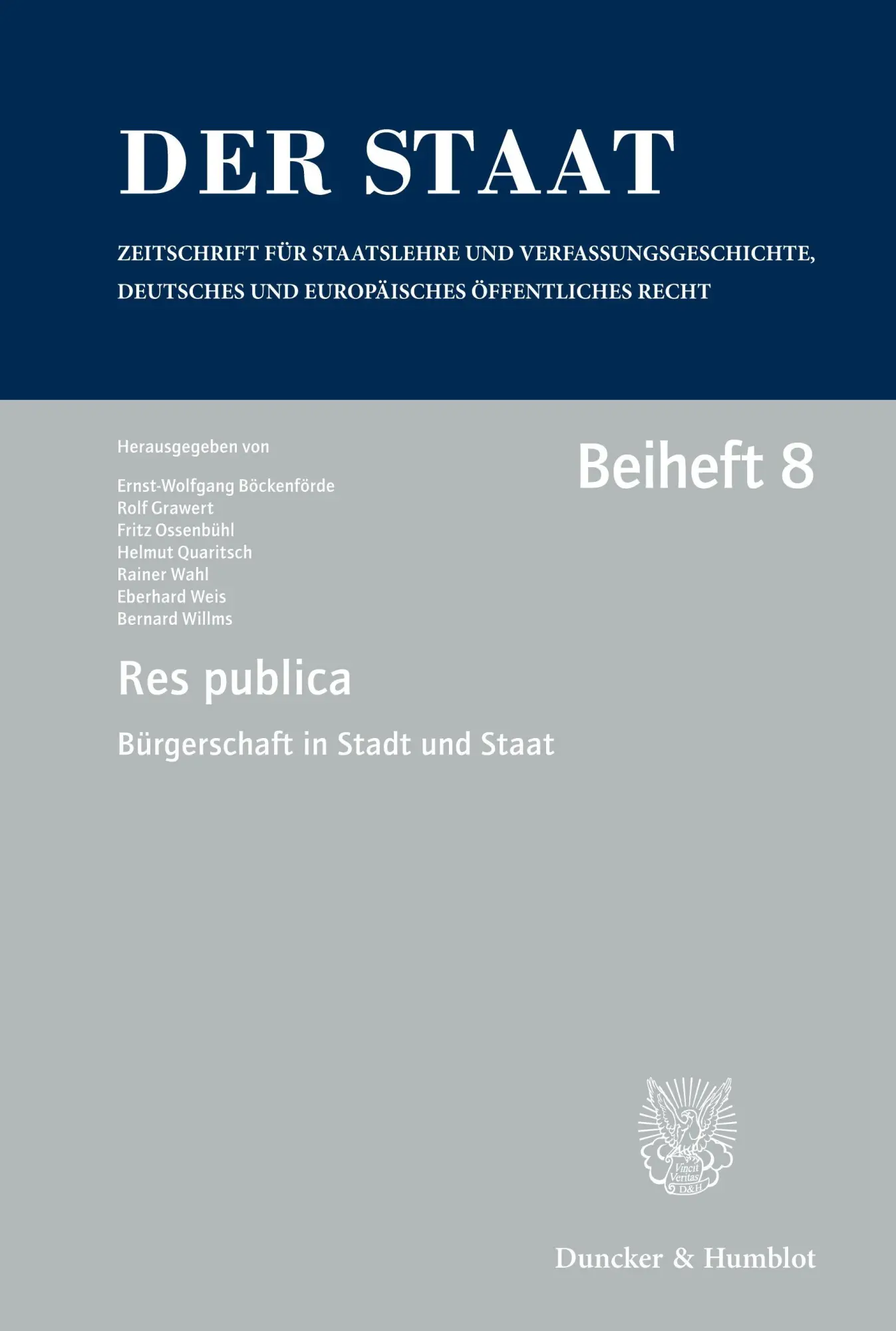 Cover: 9783428065226 | Res publica. | / | Taschenbuch | 209 S. | Deutsch | 1989