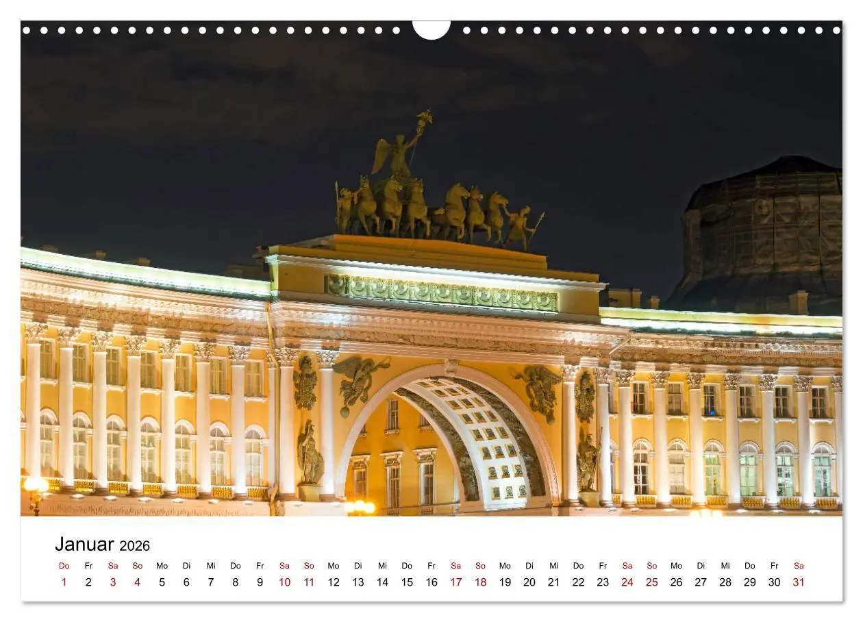 Bild: 9783457845226 | St. Petersburg bei Nacht (Wandkalender 2026 DIN A3 quer), CALVENDO...