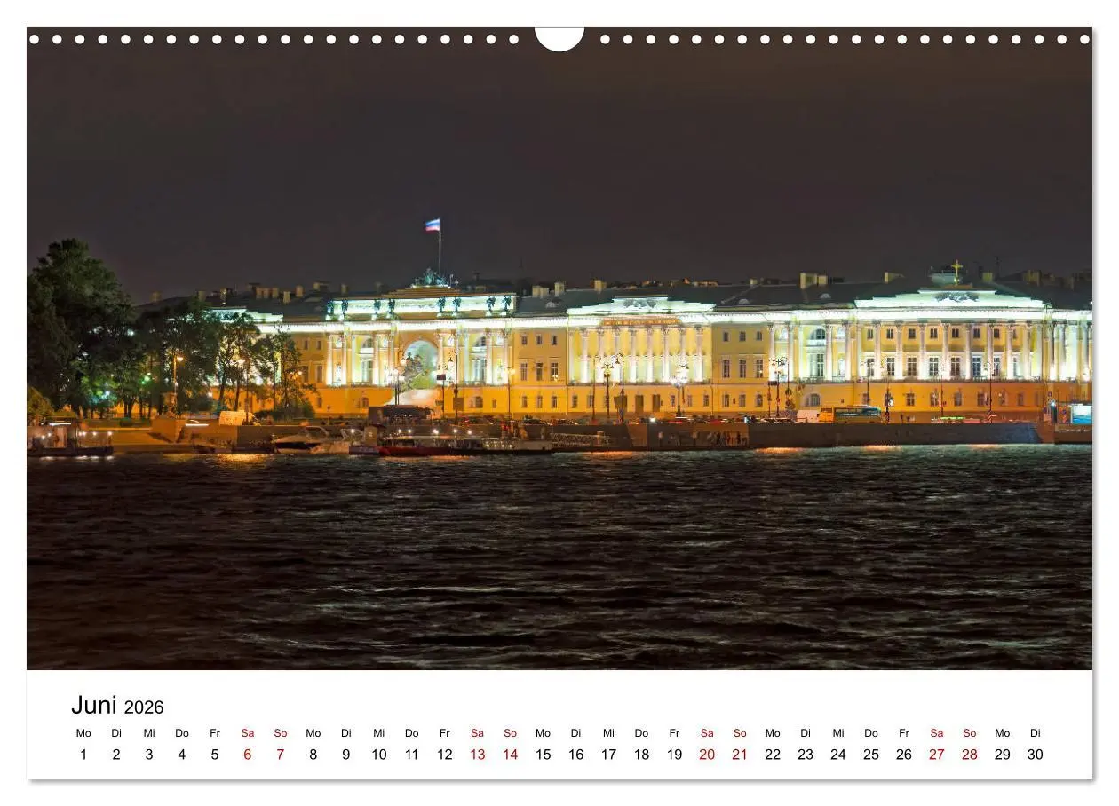 Bild: 9783457845226 | St. Petersburg bei Nacht (Wandkalender 2026 DIN A3 quer), CALVENDO...