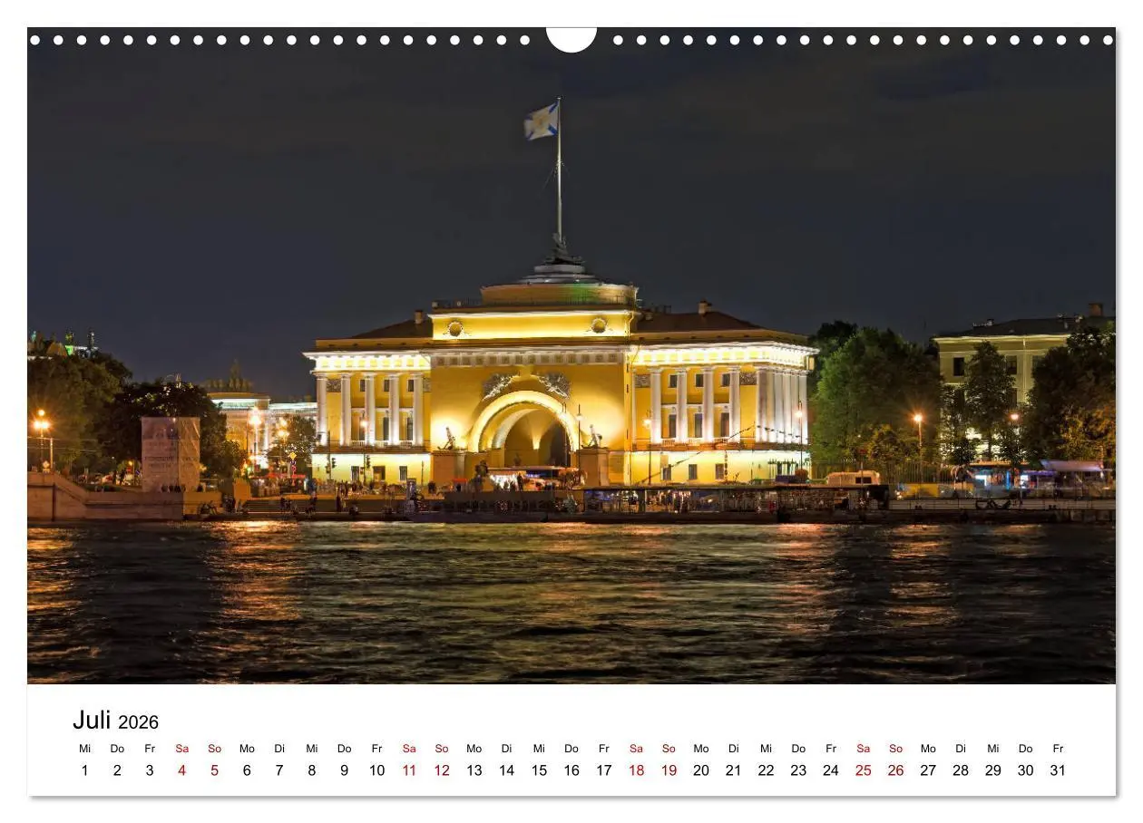 Bild: 9783457845226 | St. Petersburg bei Nacht (Wandkalender 2026 DIN A3 quer), CALVENDO...