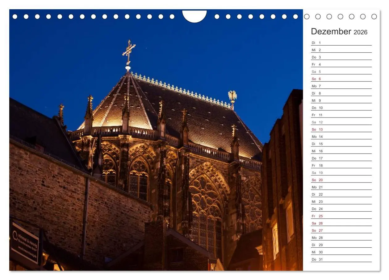 Bild: 9783516005226 | Kaiserstadt Aachen (Wandkalender 2026 DIN A4 quer), CALVENDO...
