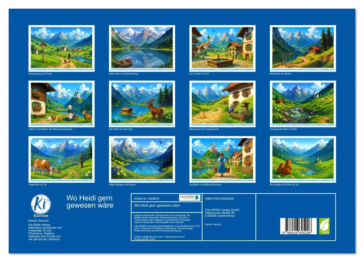 Bild: 9783516625226 | Wo Heidi gern gewesen wäre (Wandkalender 2026 DIN A3 quer),...