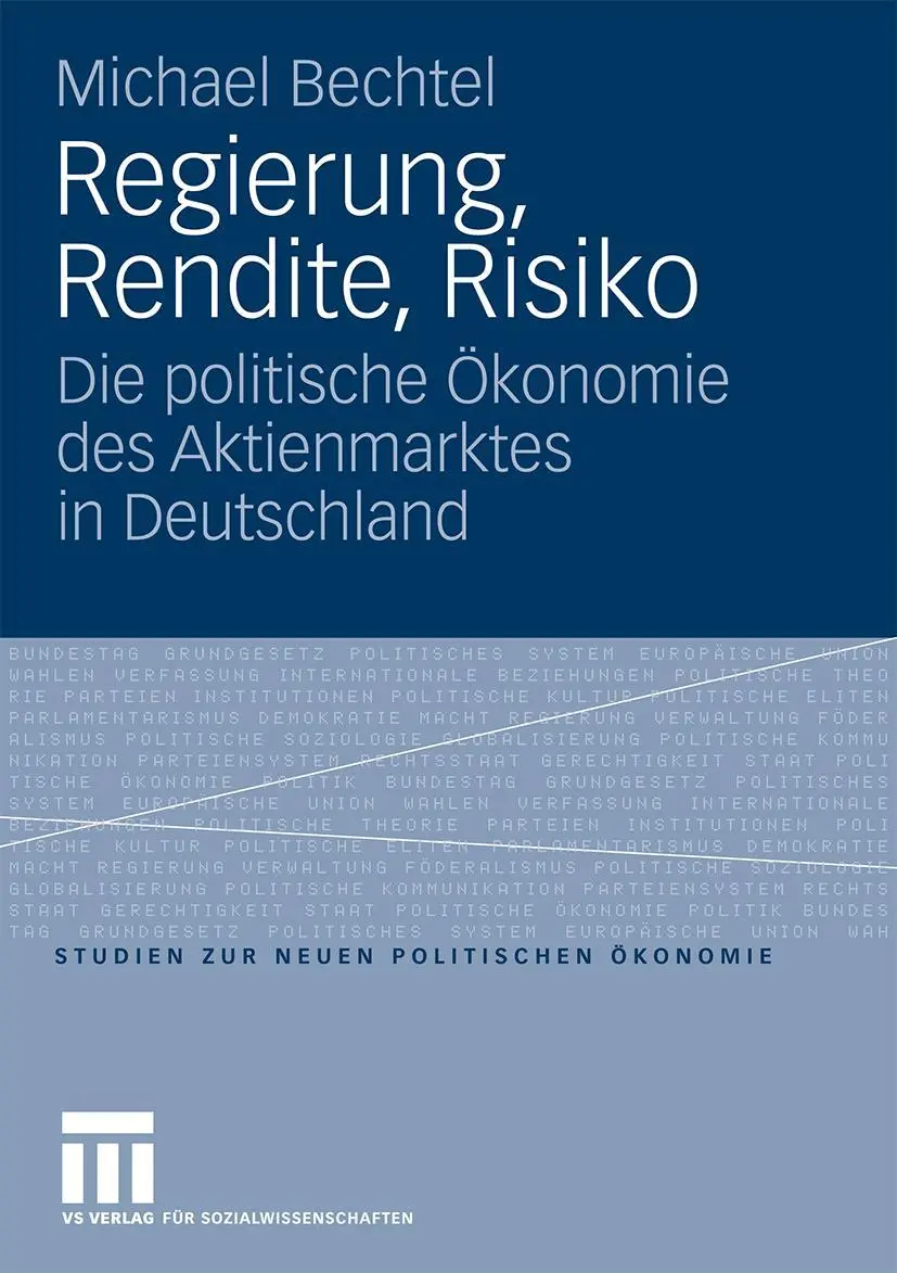 Cover: 9783531165226 | Regierung, Rendite, Risiko | Michael Bechtel | Taschenbuch | 180 S.