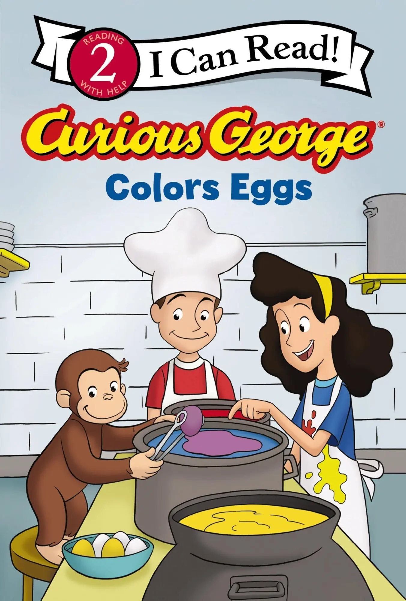 Cover: 9780063325326 | Curious George Colors Eggs | An Easter and Springtime Book for Kids