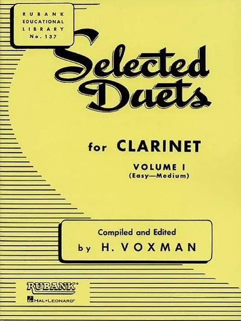 Cover: 9781423445326 | Selected Duets for Clarinet | Volume 1 - Easy to Medium | H. Voxman