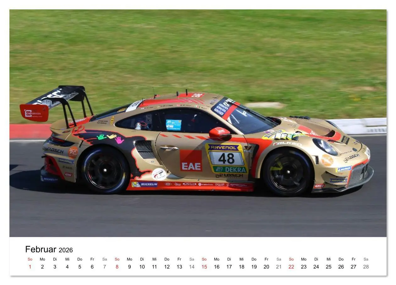 Bild: 9783516165326 | Supersportwagen auf der Rennstrecke (Wandkalender 2026 DIN A4...