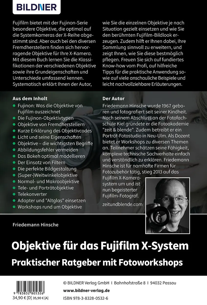 Rückseite: 9783832805326 | Objektive für das Fujifilm X-System | Friedemann Hinsche | Buch | 2022