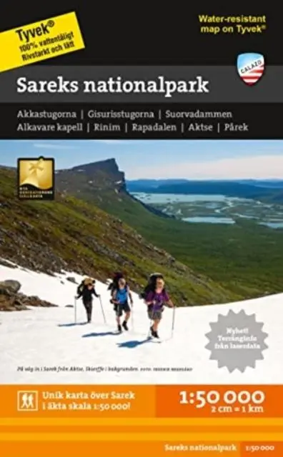 Cover: 9789188335326 | Sareks nationalpark | (Land-)Karte | Schwedisch | 2020 | Calazo Forlag