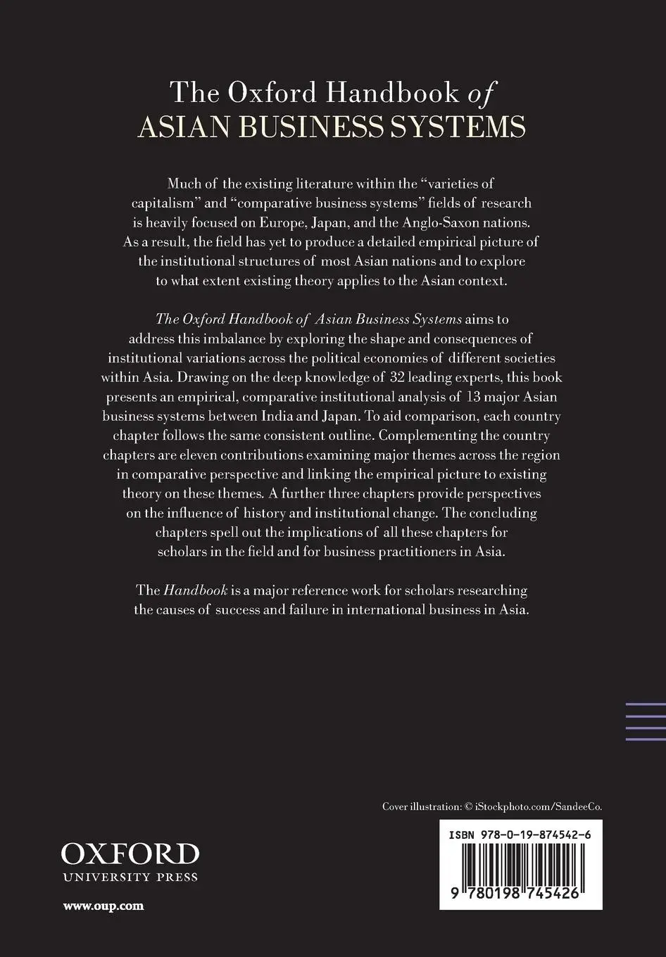 Rückseite: 9780198745426 | THE OXFORD HANDBOOK OF ASIAN BUSINESS SYSTEMS | Michael Witt (u. a.)