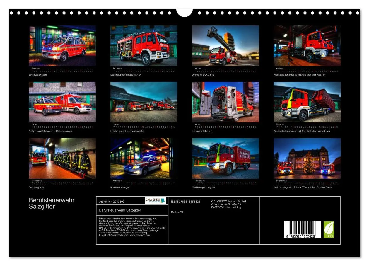 Bild: 9783516155426 | Berufsfeuerwehr Salzgitter (Wandkalender 2026 DIN A3 quer),...