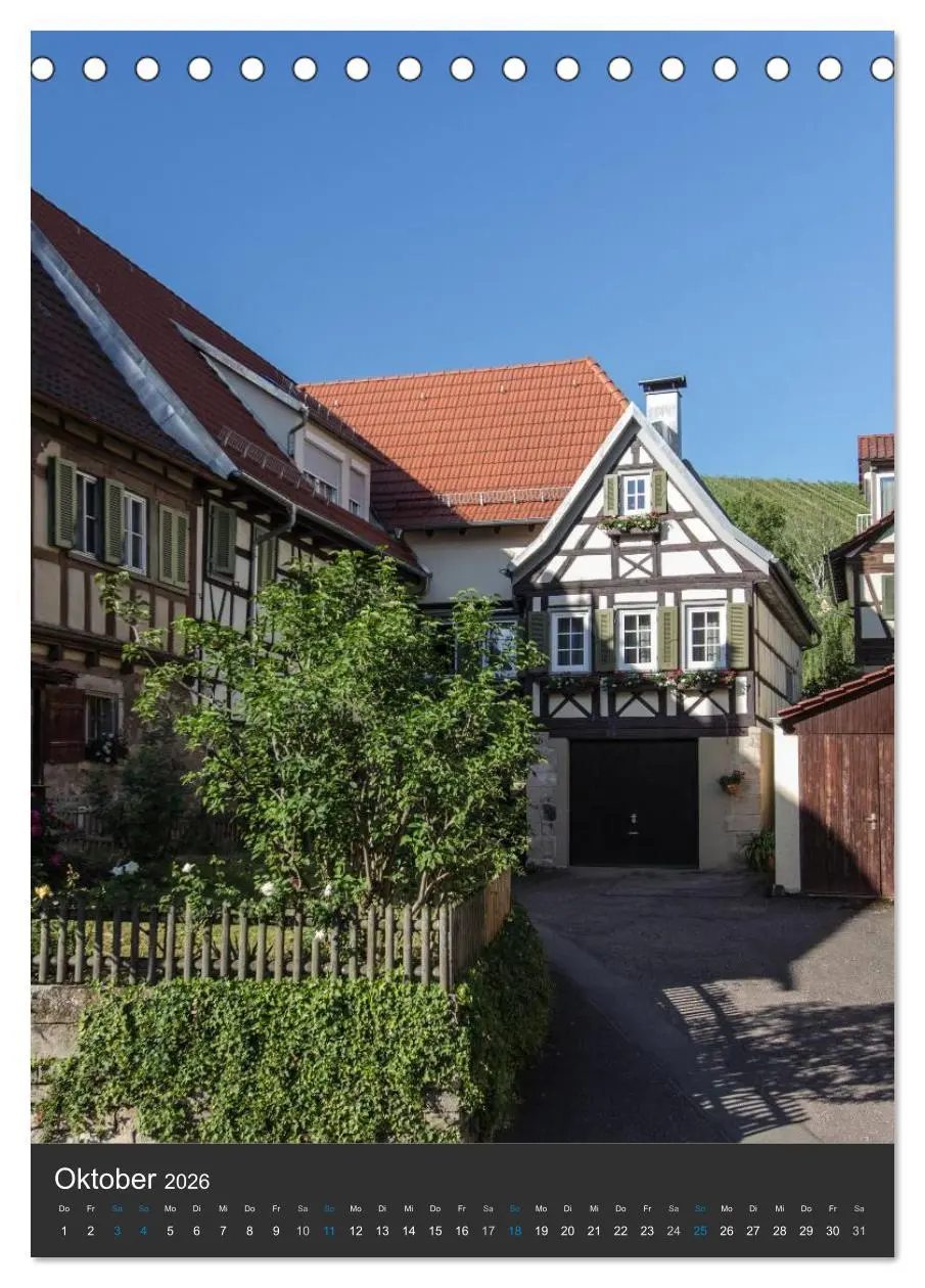 Bild: 9783516465426 | Strümpfelbach - Fachwerkhäuser (Tischkalender 2026 DIN A5 hoch),...