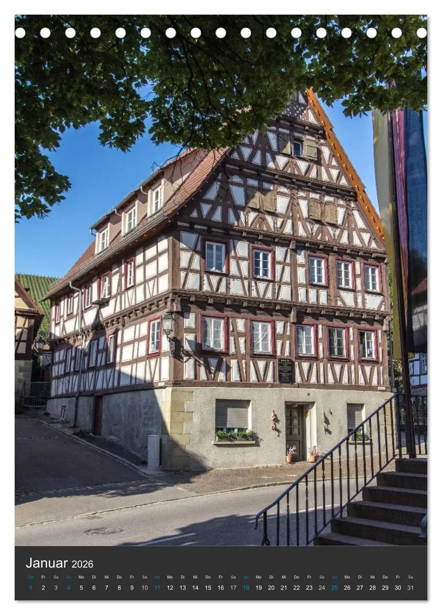 Bild: 9783516465426 | Strümpfelbach - Fachwerkhäuser (Tischkalender 2026 DIN A5 hoch),...