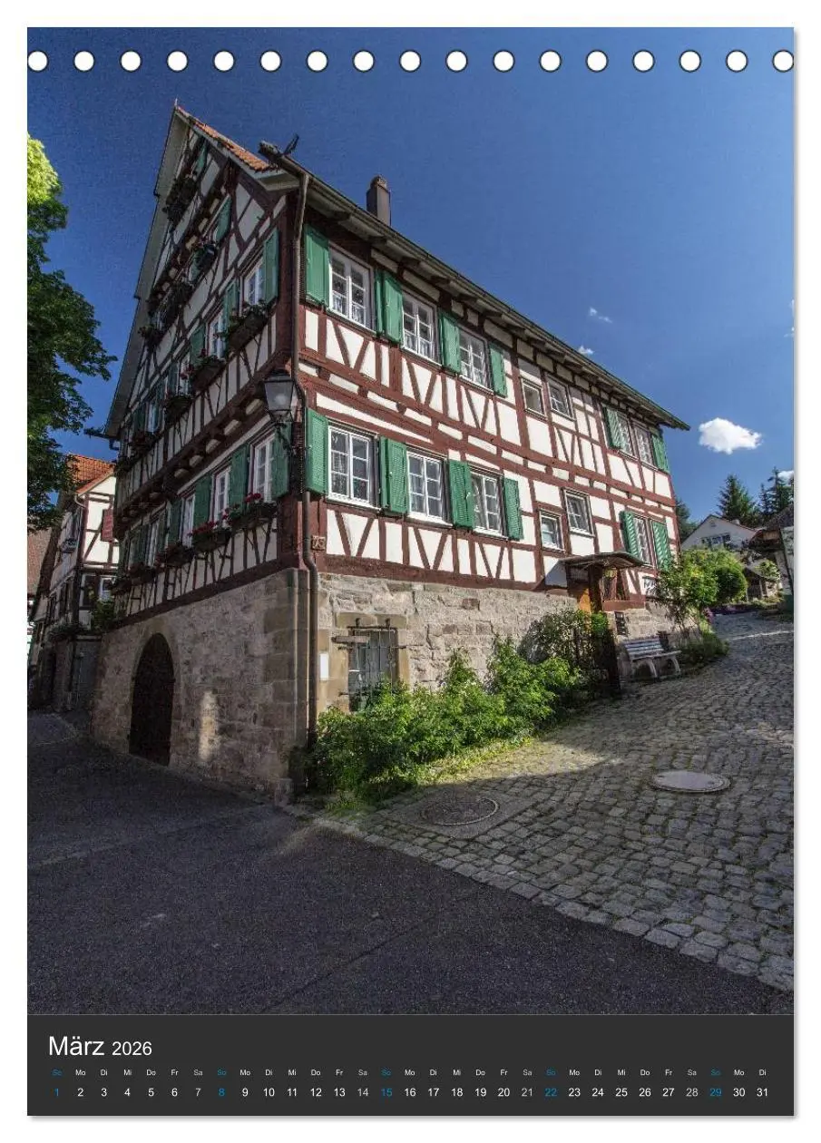 Bild: 9783516465426 | Strümpfelbach - Fachwerkhäuser (Tischkalender 2026 DIN A5 hoch),...