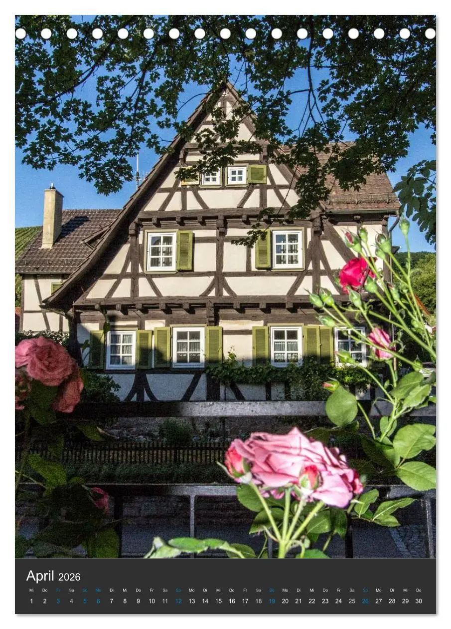 Bild: 9783516465426 | Strümpfelbach - Fachwerkhäuser (Tischkalender 2026 DIN A5 hoch),...