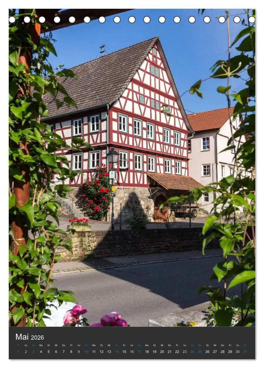 Bild: 9783516465426 | Strümpfelbach - Fachwerkhäuser (Tischkalender 2026 DIN A5 hoch),...