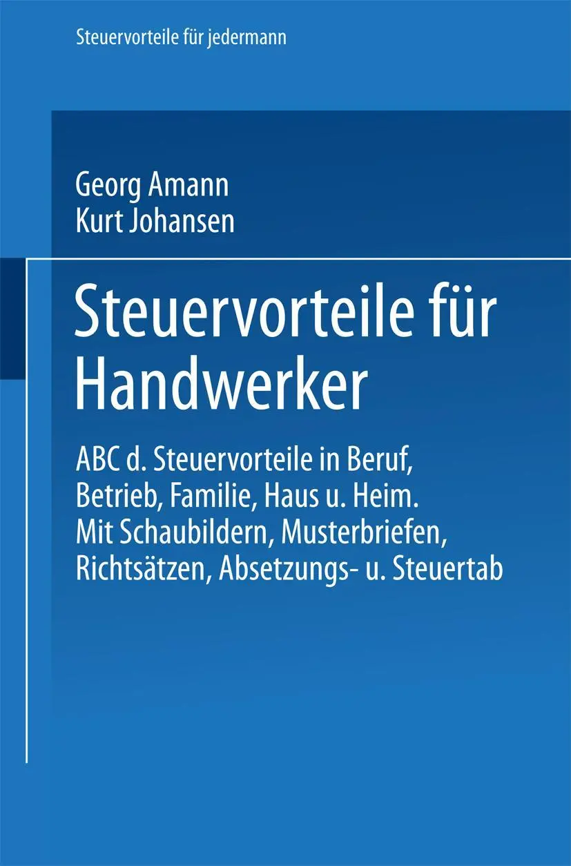 Cover: 9783663125426 | Steuervorteile für Handwerker | Kurt Johansen (u. a.) | Taschenbuch
