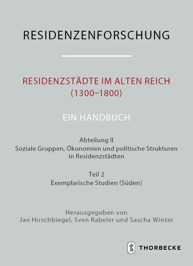 Cover: 9783799545426 | Residenzstädte im Alten Reich (1300-1800). Ein Handbuch II/2 | Buch