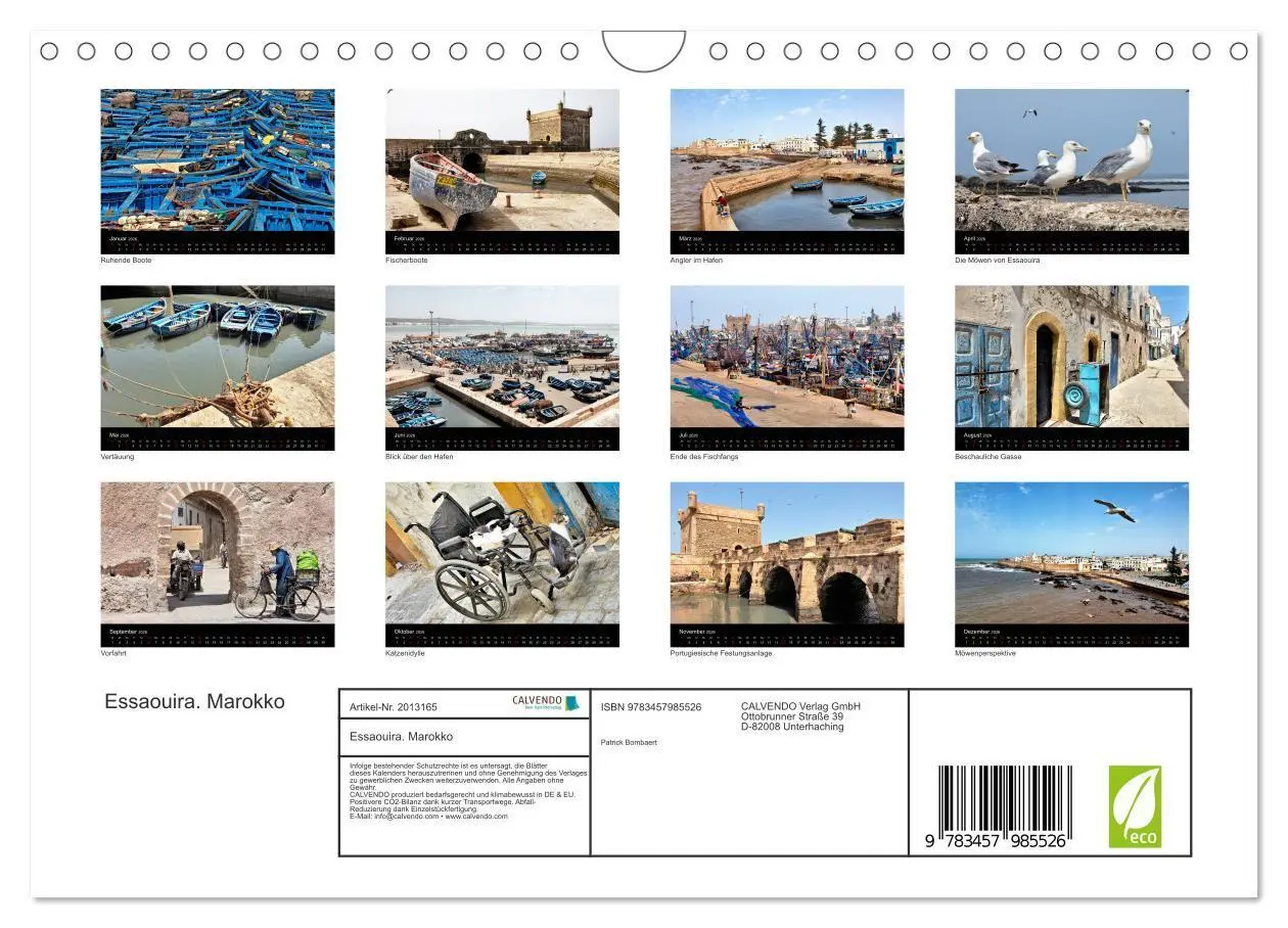 Bild: 9783457985526 | Essaouira. Marokko (Wandkalender 2026 DIN A4 quer), CALVENDO...
