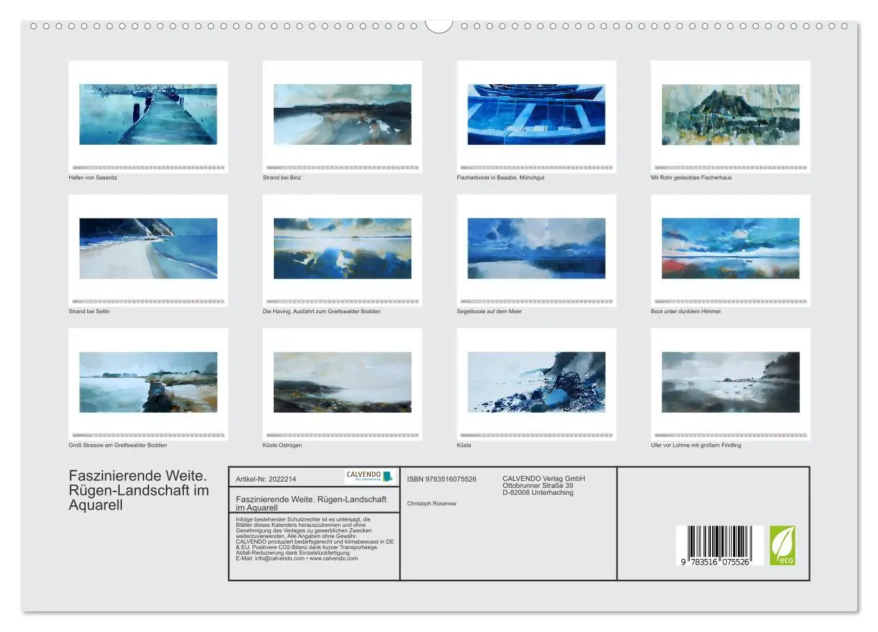 Bild: 9783516075526 | Faszinierende Weite. Rügen-Landschaft im Aquarell (hochwertiger...