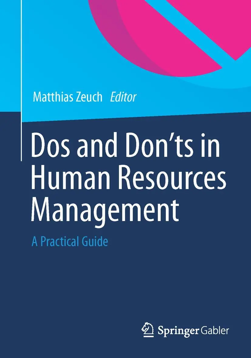 Cover: 9783662435526 | Dos and Don'ts in Human Resources Management | A Practical Guide