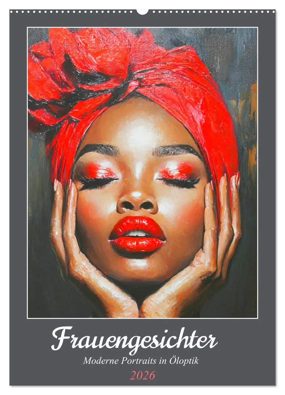 Cover: 9783457285626 | Frauengesichter. Moderne Portraits in Öloptik (Wandkalender 2026...