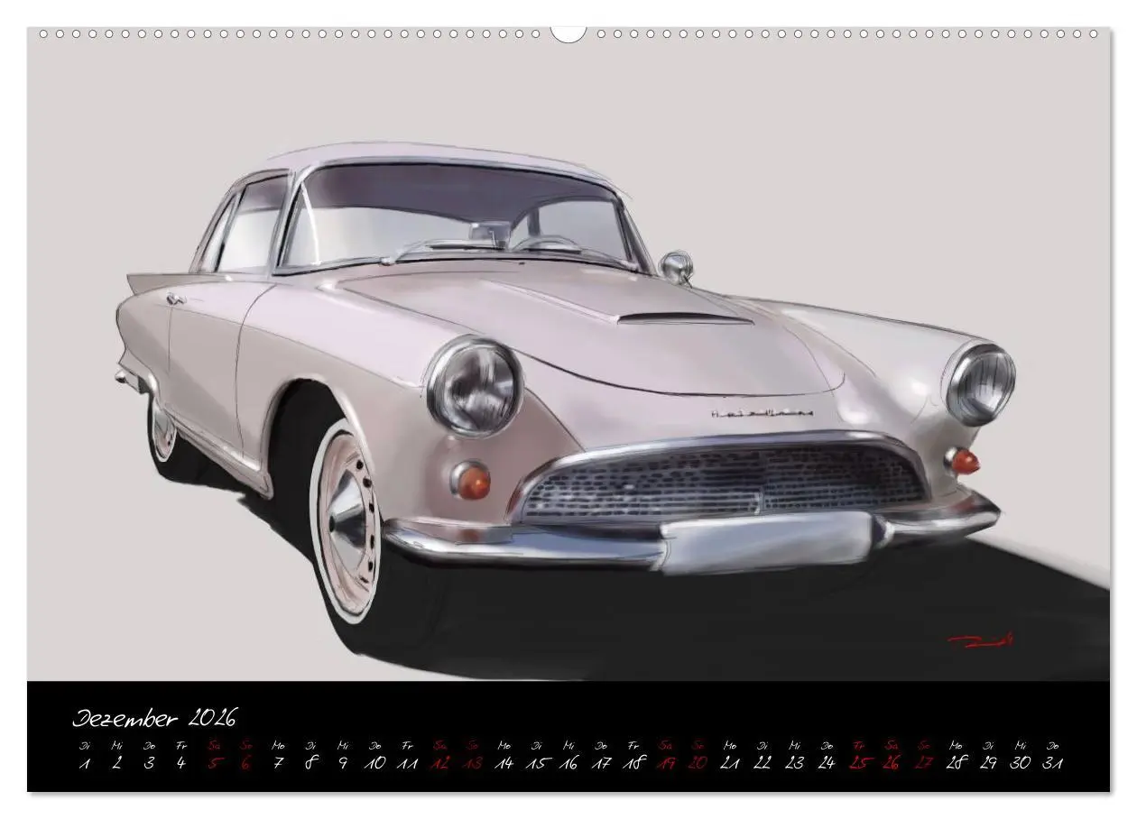 Bild: 9783457665626 | Sportwagen Klassiker Kunst (Wandkalender 2026 DIN A2 quer),...