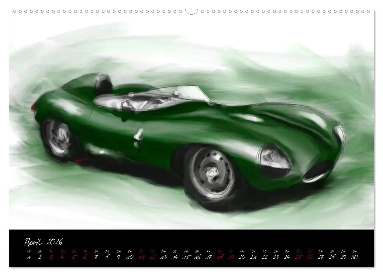 Bild: 9783457665626 | Sportwagen Klassiker Kunst (Wandkalender 2026 DIN A2 quer),...