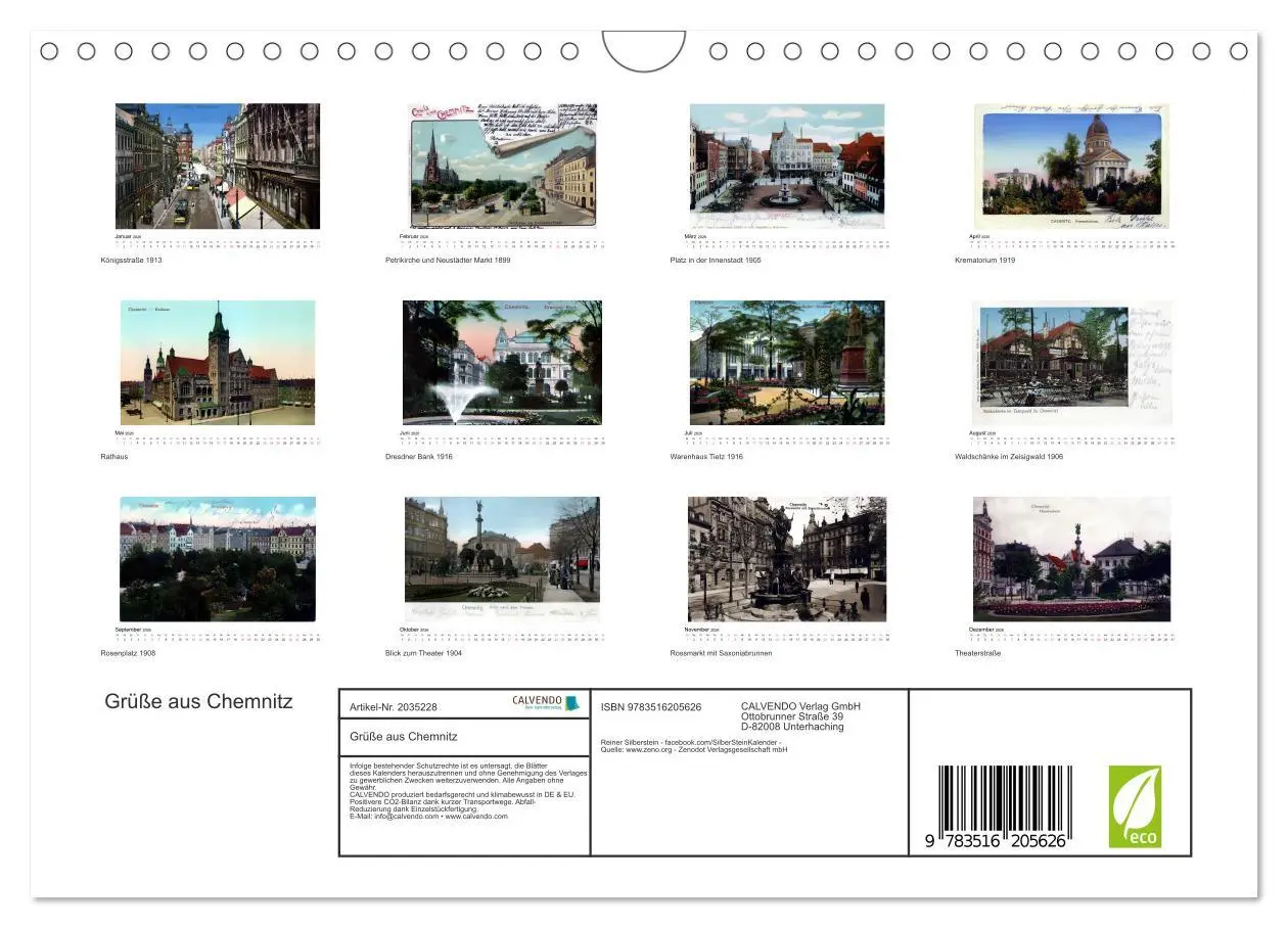 Bild: 9783516205626 | Grüße aus Chemnitz (Wandkalender 2026 DIN A4 quer), CALVENDO...