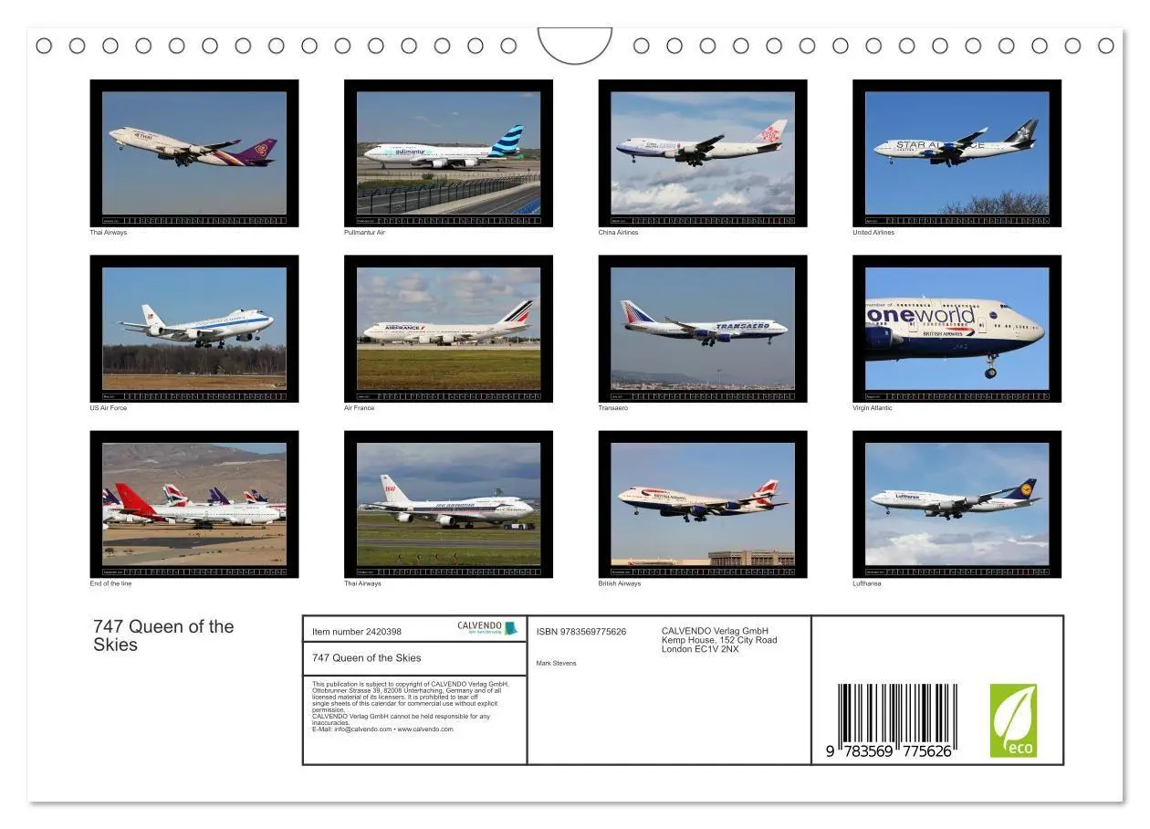 Bild: 9783569775626 | 747 Queen of the Skies (Wall Calendar 2027 DIN A4 landscape),...