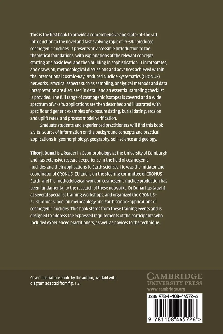 Rückseite: 9781108445726 | Cosmogenic Nuclides | Tibor Dunai | Taschenbuch | Englisch | 2017