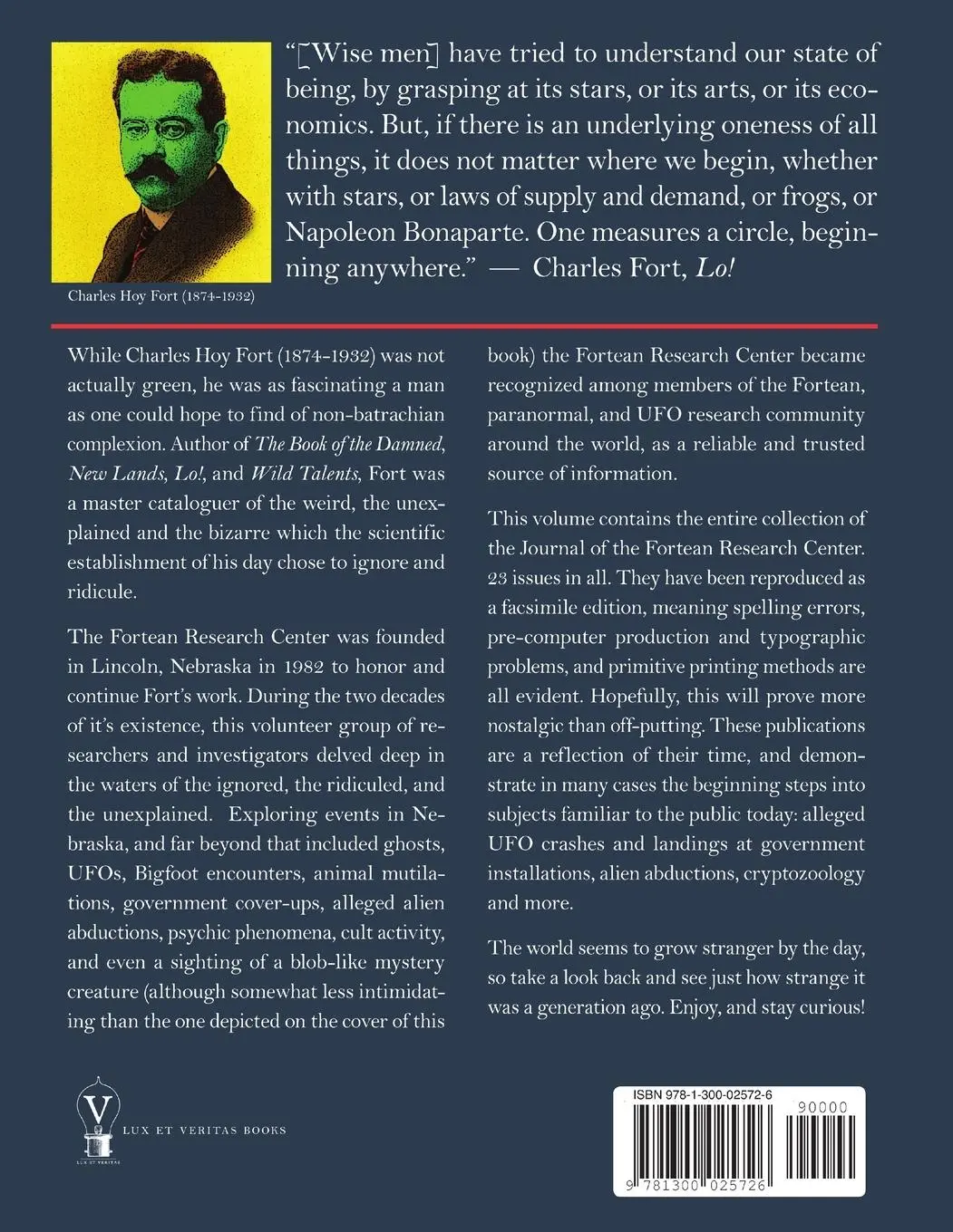 Rückseite: 9781300025726 | Journal of the Fortean Research Center Paperbound | Ray Boeche | Buch