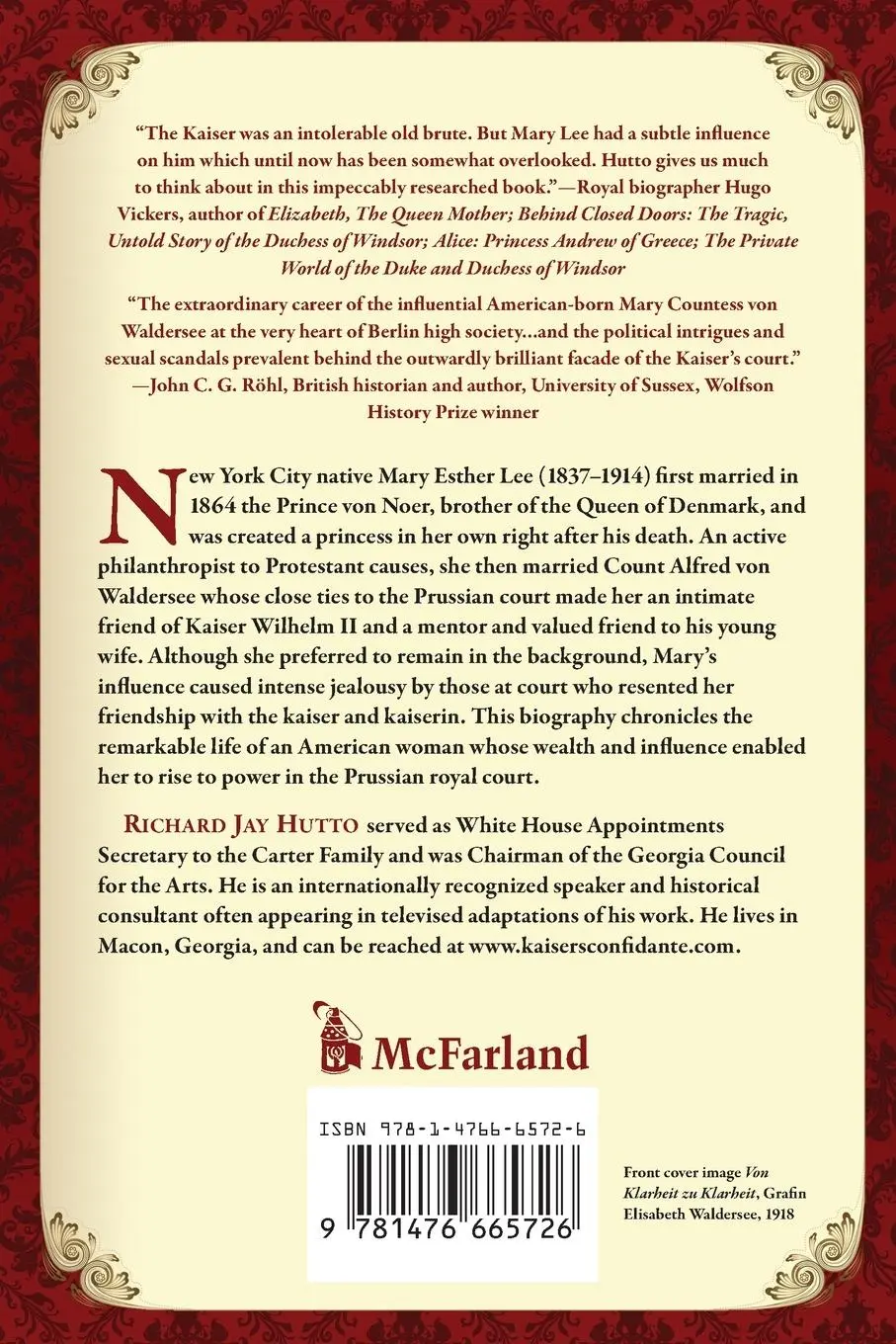Rückseite: 9781476665726 | The Kaiser's Confidante | Mary Lee, the First American-Born Princess