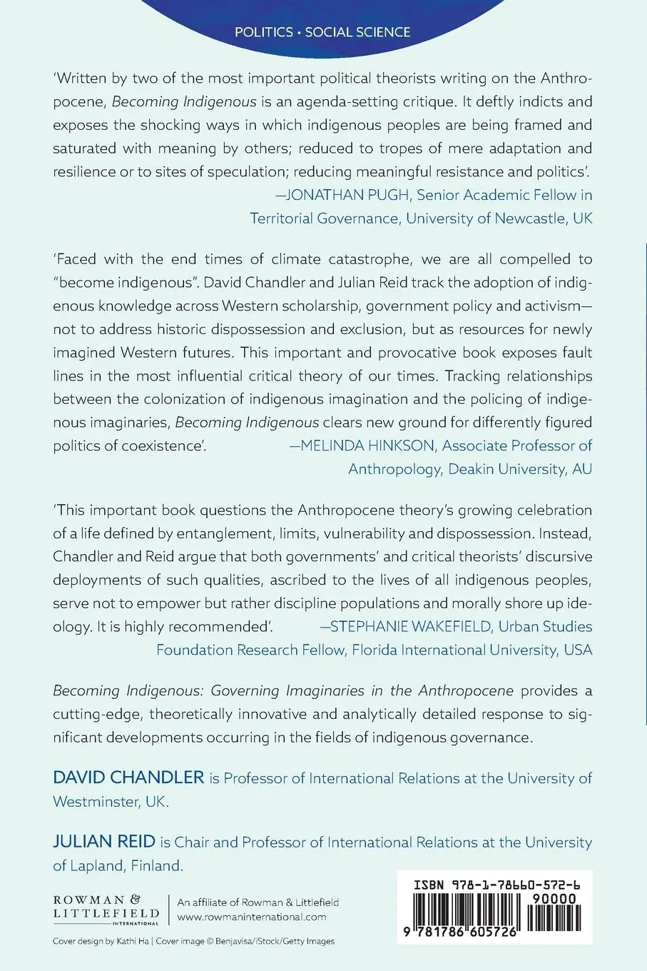 Rückseite: 9781786605726 | Becoming Indigenous | Governing Imaginaries in the Anthropocene | Buch