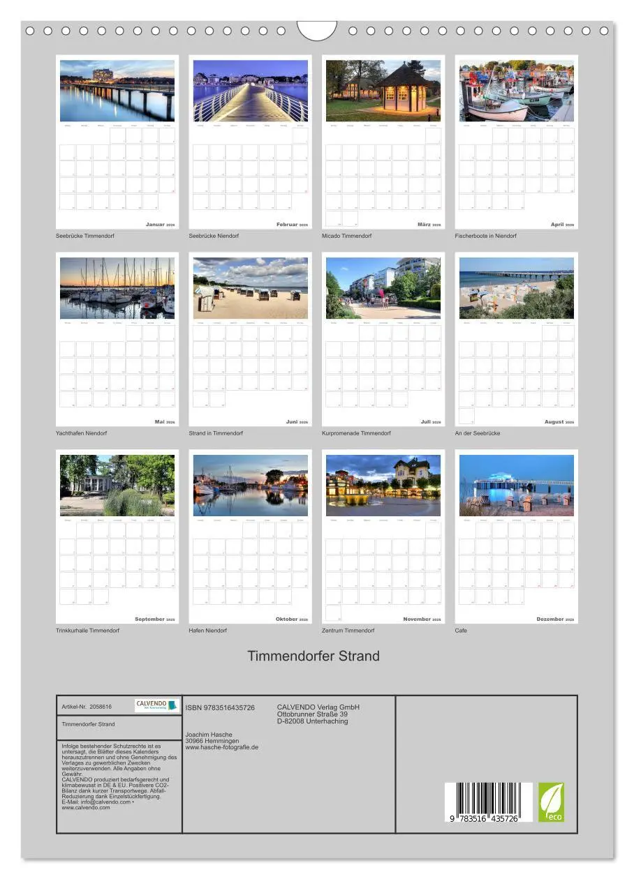 Bild: 9783516435726 | Timmendorfer Strand (Wandkalender 2026 DIN A3 hoch), CALVENDO...