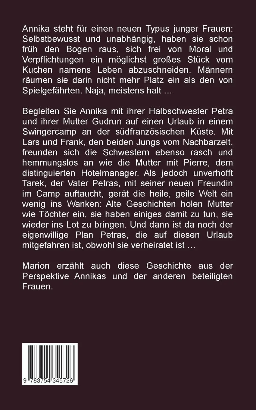 Rückseite: 9783754345726 | Annika - Ferien im Swingercamp | Ein sexpositiver Roman | Marksmeisje