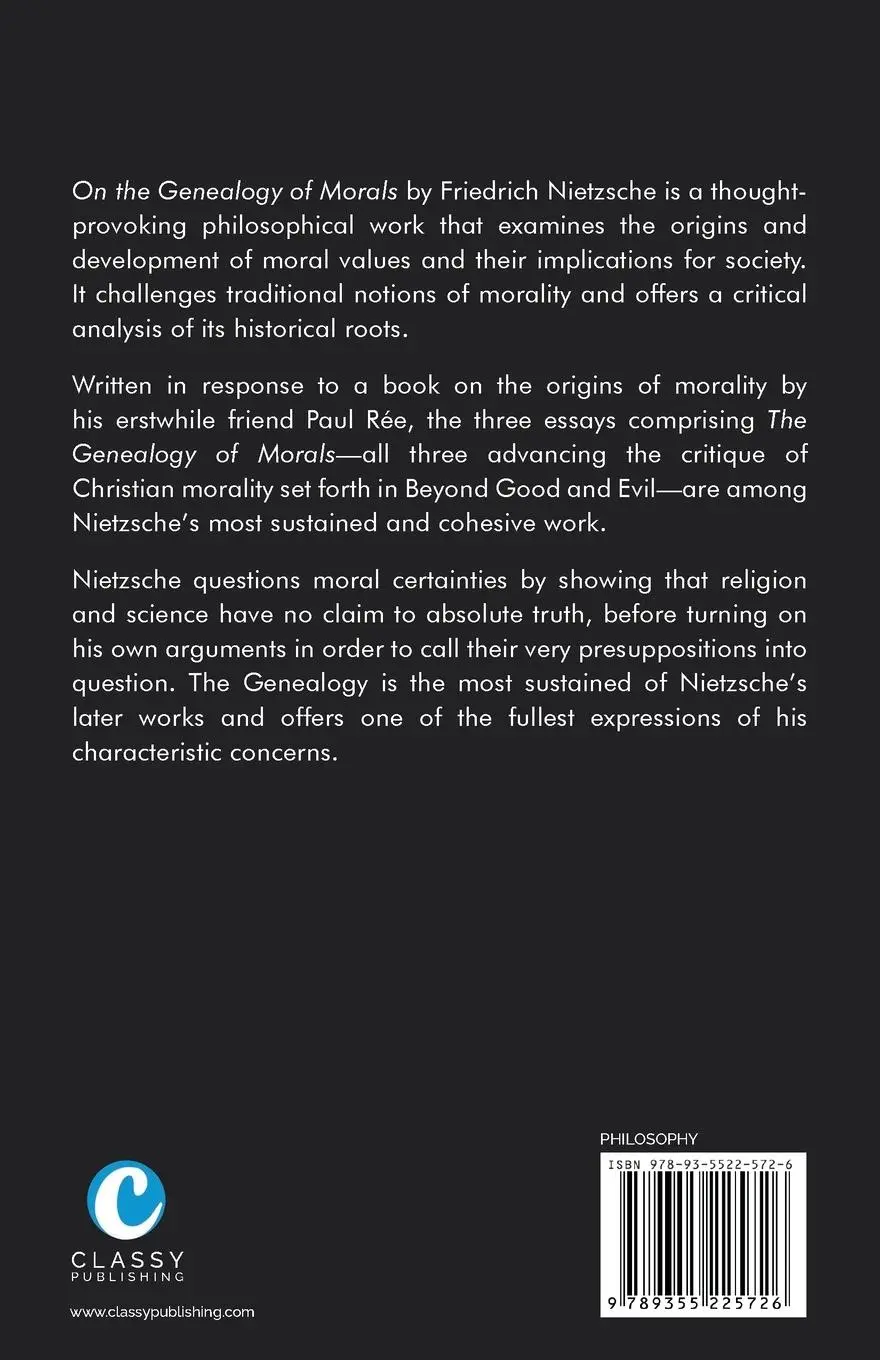Rückseite: 9789355225726 | On the Genealogy of Morals | Friedrich Nietzsche | Taschenbuch | 2025