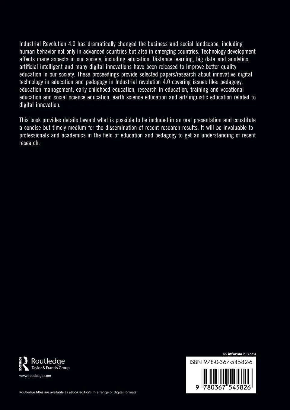 Rückseite: 9780367545826 | Emerging Perspectives and Trends in Innovative Technology for...
