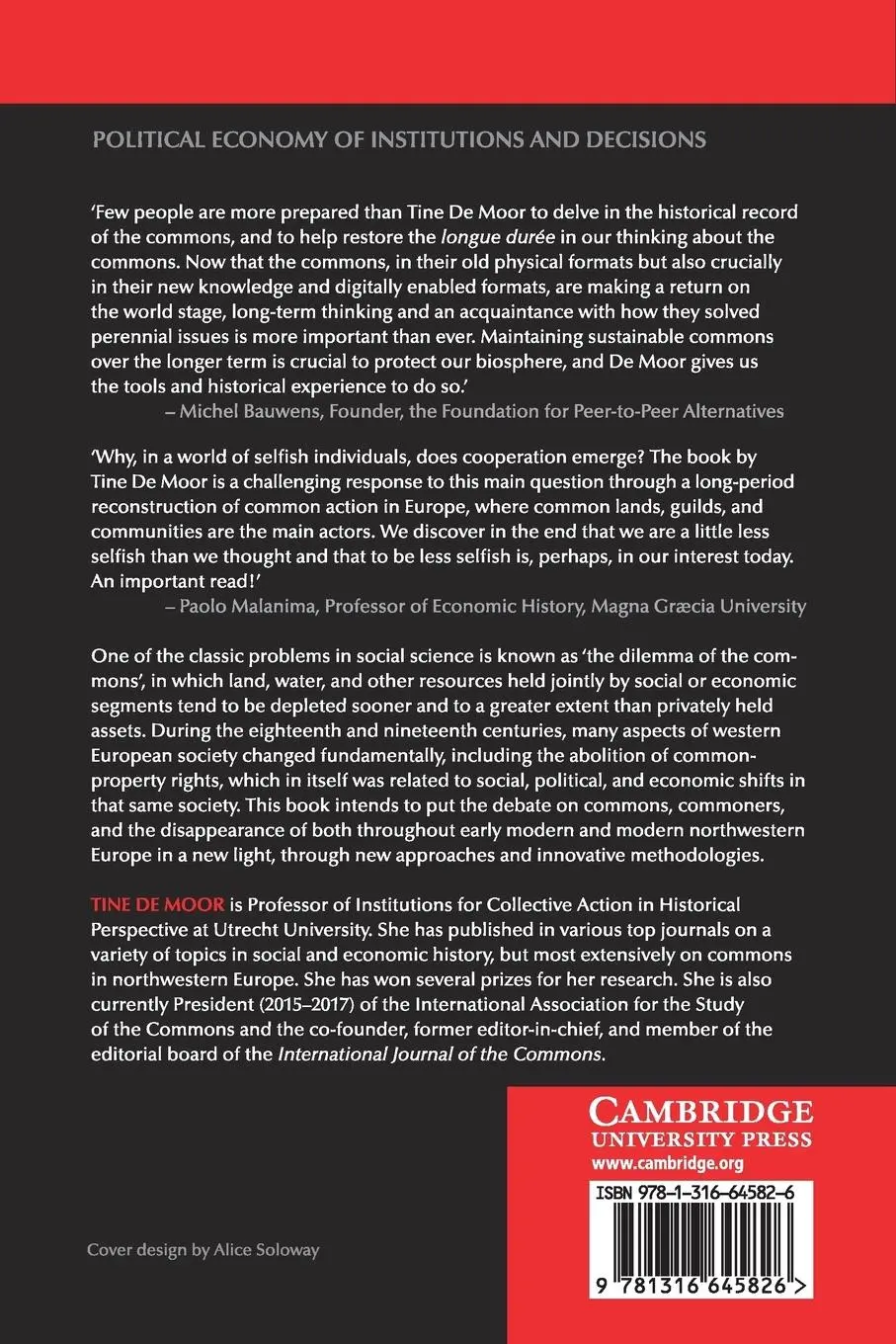 Rückseite: 9781316645826 | The Dilemma of the Commoners | Tine De Moor | Taschenbuch | Englisch