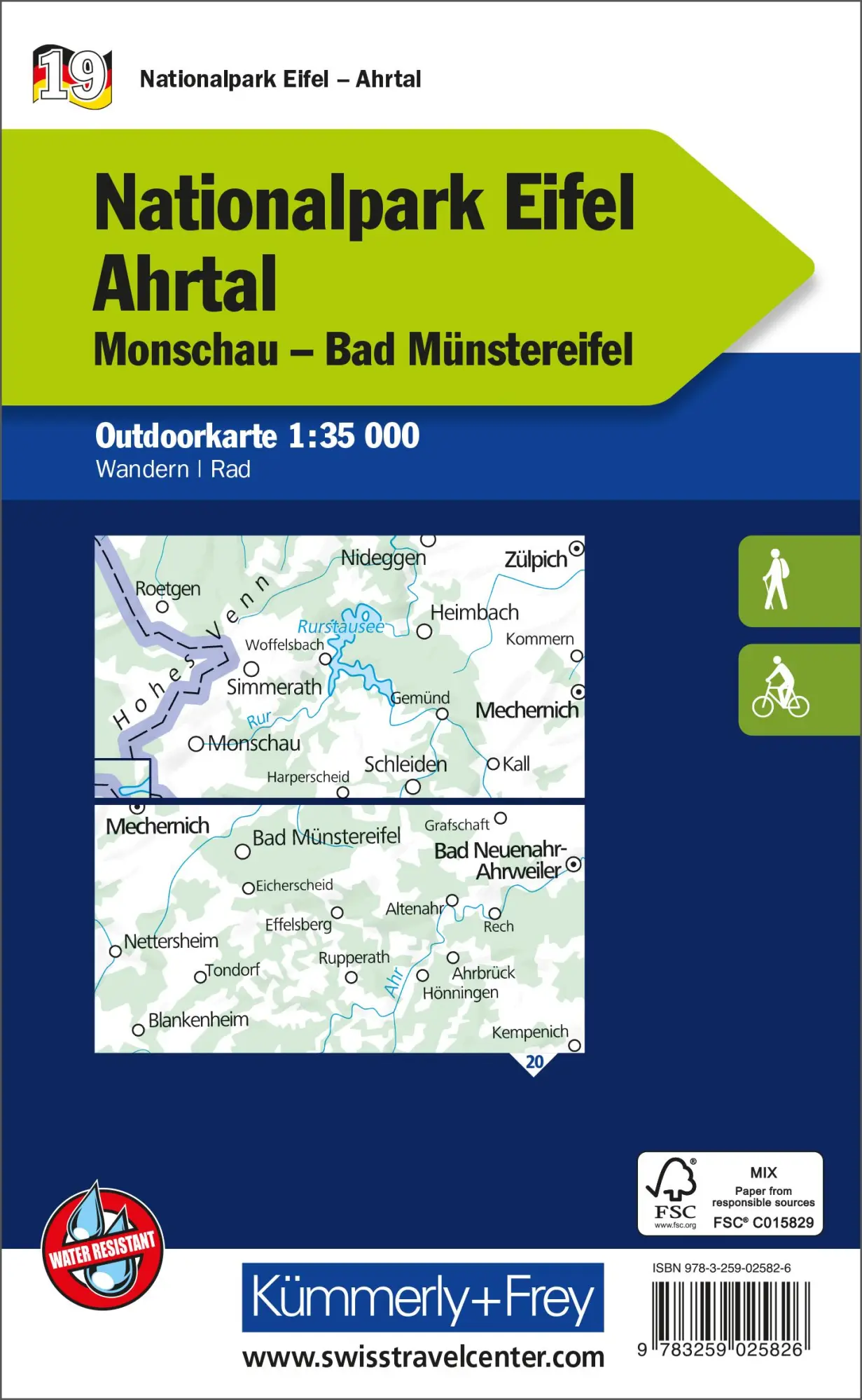Rückseite: 9783259025826 | Nationalpark Eifel Ahrtal Monschau, Bad Münstereifel, Nr. 19...