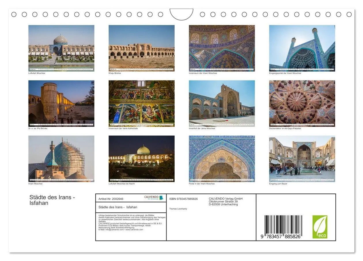Bild: 9783457885826 | Städte des Irans - Isfahan (Wandkalender 2026 DIN A4 quer),...