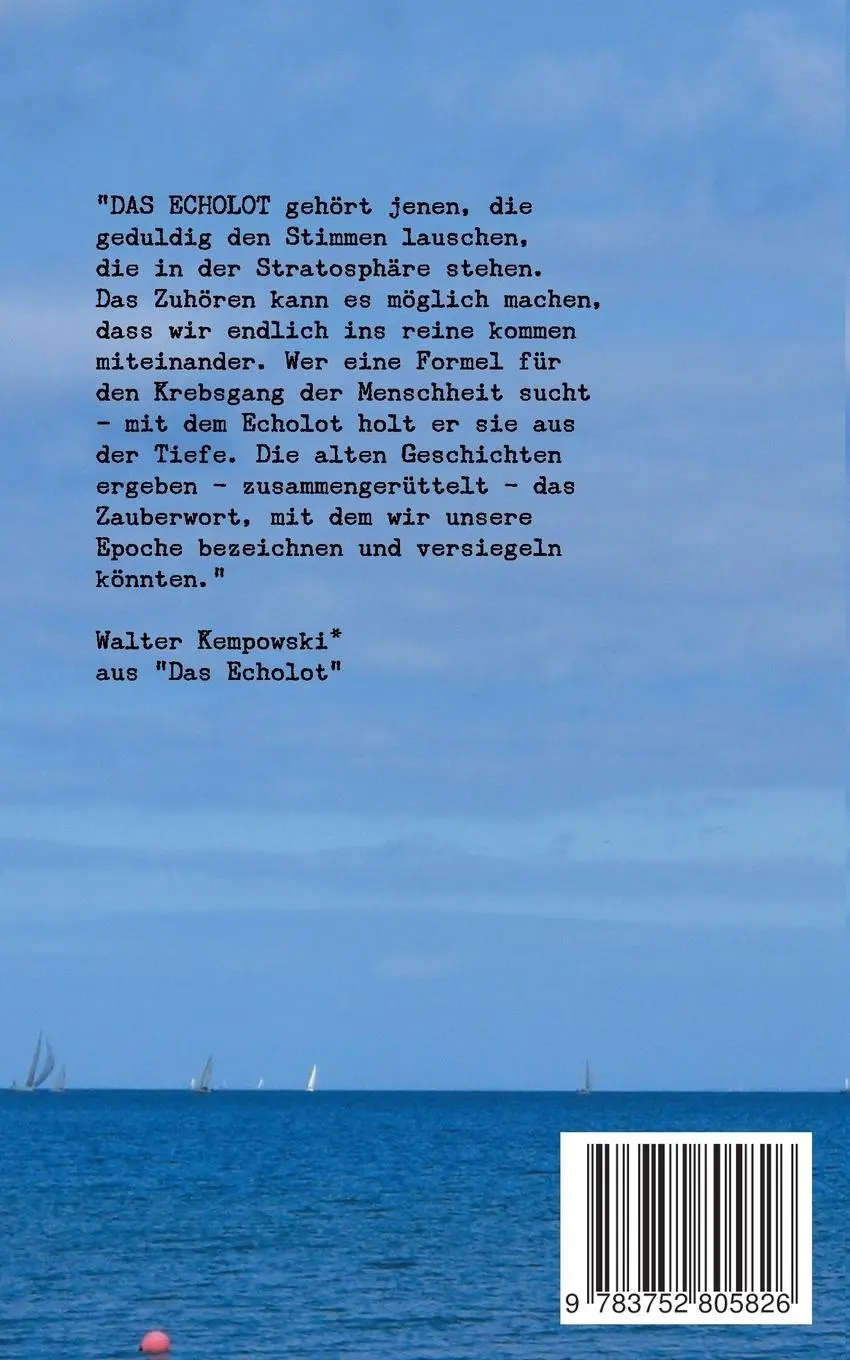 Rückseite: 9783752805826 | Echozeiten | Biografie über Alexander Behm, den Erfinder des Echolots