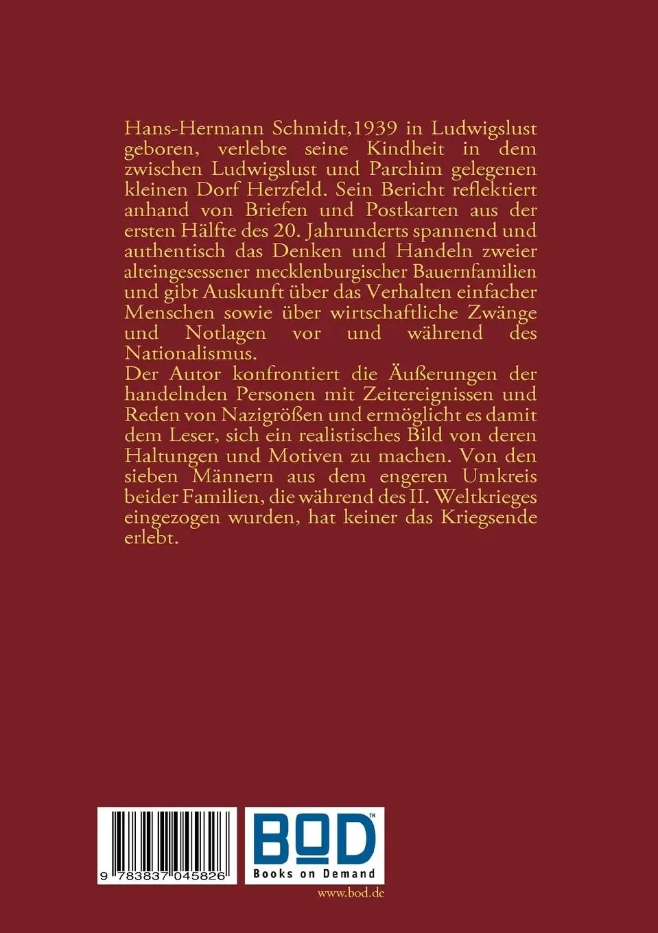Rückseite: 9783837045826 | Wollen das Beste hoffen | Hans-Hermann Schmidt | Taschenbuch | 268 S.