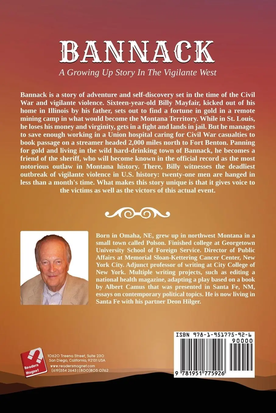 Rückseite: 9781951775926 | Bannack | A Growing Up Story In The Vigilante West | Jerry Delaney