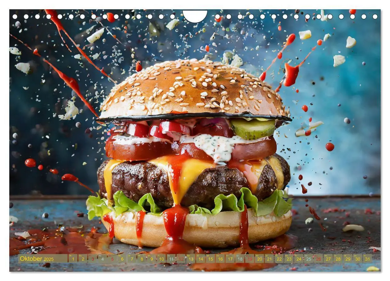 Bild: 9783457015926 | Unsere Burger Deluxe (Wandkalender 2025 DIN A4 quer), CALVENDO...