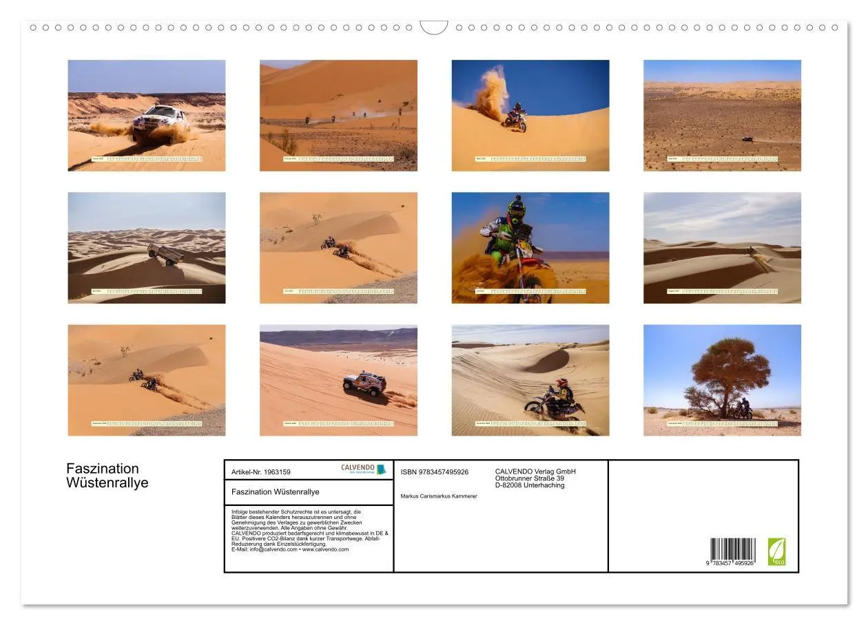 Bild: 9783457495926 | Faszination Wüstenrallye (Wandkalender 2026 DIN A2 quer), CALVENDO...
