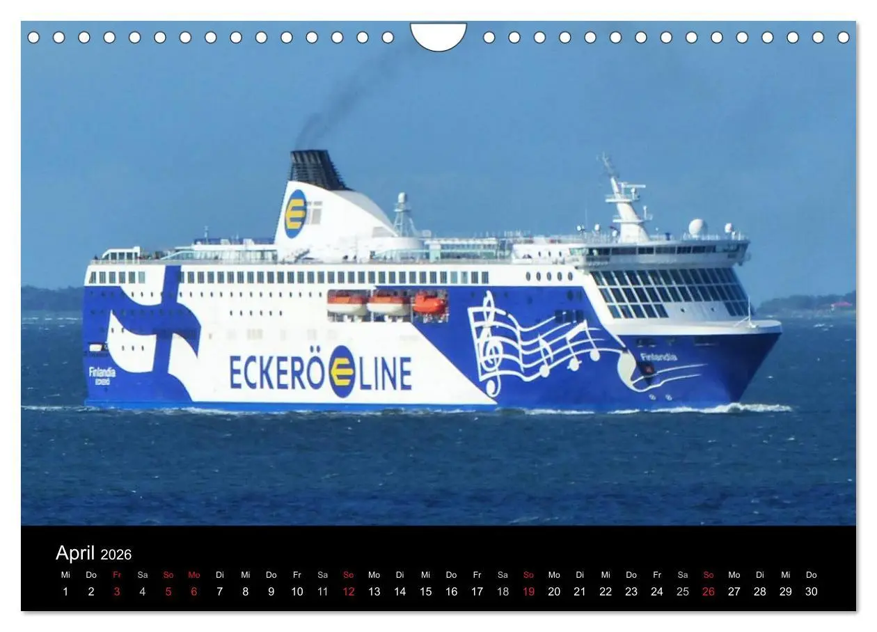 Bild: 9783516035926 | Ostseefähren (Wandkalender 2026 DIN A4 quer), CALVENDO Monatskalender