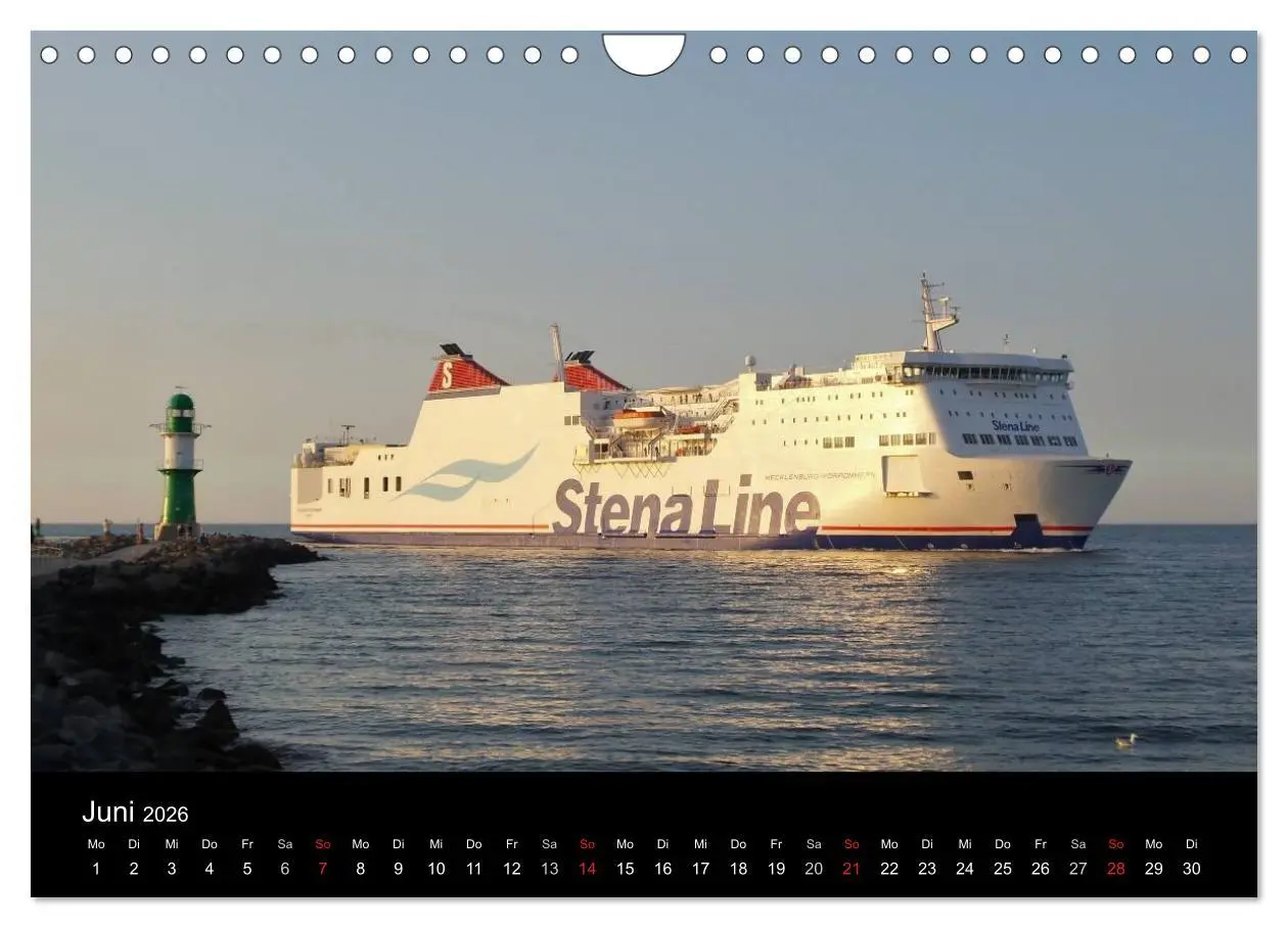Bild: 9783516035926 | Ostseefähren (Wandkalender 2026 DIN A4 quer), CALVENDO Monatskalender