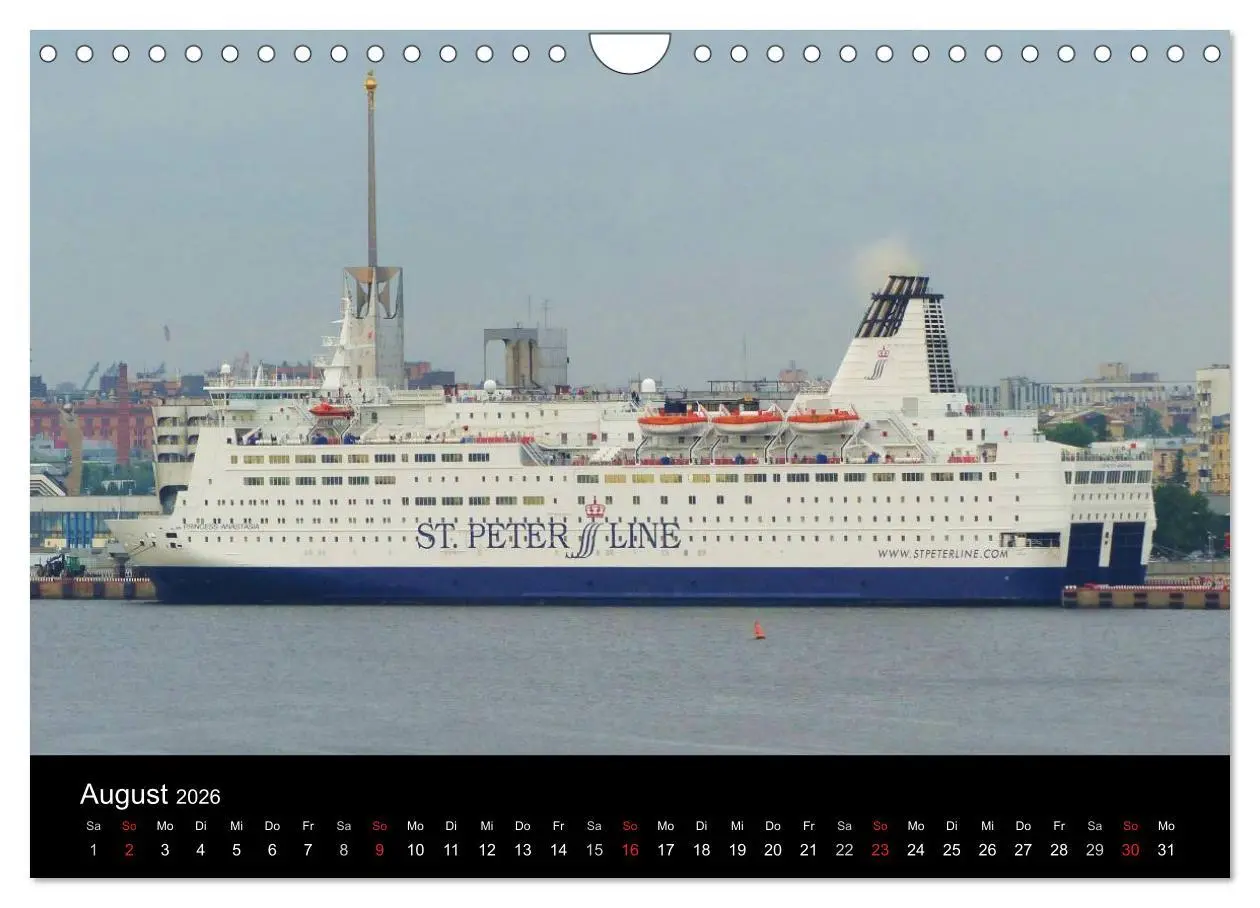 Bild: 9783516035926 | Ostseefähren (Wandkalender 2026 DIN A4 quer), CALVENDO Monatskalender